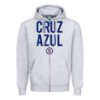 Heather Grey deportivo cruz azul t shirt Zipper Hoodie - ArtMosaic