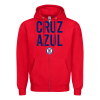 Red deportivo cruz azul t shirt Zipper Hoodie - ArtMosaic