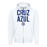 White deportivo cruz azul t shirt Zipper Hoodie - ArtMosaic