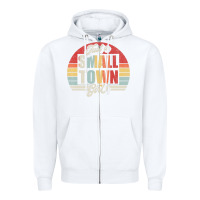 White Limited Edition Retro Vintage Just A Small Town Girl Zipper Hoodie - ArtMosaic