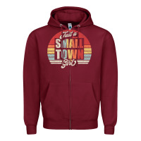 Burgundy Limited Edition Retro Vintage Just A Small Town Girl Zipper Hoodie - ArtMosaic