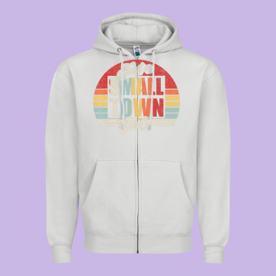 Limited Edition Retro Vintage Just A Small Town Girl Zipper Hoodie Designed By Artmosaic
