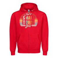 Red Limited Edition Retro Vintage Just A Small Town Girl Zipper Hoodie - ArtMosaic
