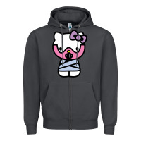 Smoke hell kitty cute devil Zipper Hoodie - ArtMosaic