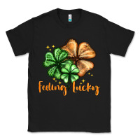 Black Feeling lucky with clover Classic Tee - HowdyJamesFarm