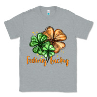 Heather Grey Feeling lucky with clover Classic Tee - HowdyJamesFarm