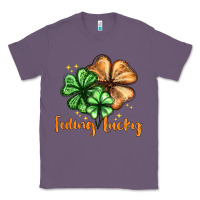 Lavender Feeling lucky with clover Classic Tee - HowdyJamesFarm