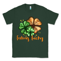 Sports Green Feeling lucky with clover Classic Tee - HowdyJamesFarm