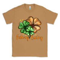 Toasted Coconut Feeling lucky with clover Classic Tee - HowdyJamesFarm