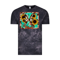 Cloud Black pisces turquoise cowhide Vintage Tee - RanaPortraitStore