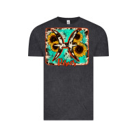 Vintage Black pisces turquoise cowhide Vintage Tee - RanaPortraitStore