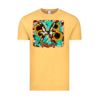 Vintage Mustard pisces turquoise cowhide Vintage Tee - RanaPortraitStore