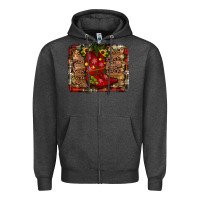 Charcoal Heather cowboy boots christmas Zipper Hoodie - JahusDesignShop