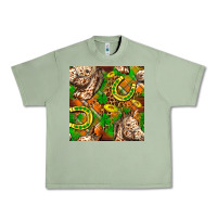 Oil Green St. Patrick's Day Horse With Horseshoes Seamless Urban Heavy Tee - FaDigitalArtStudio
