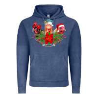 Vintage Denim Chickens Christmas Vintage Hoodie - CowhideDigitalArt