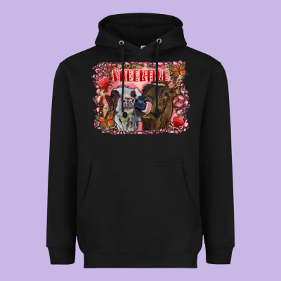 Valentine Heifers Heavyweight Hoodie Designed By Ranaportraitstore