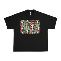 Black baby cow floral aztec background Urban Heavy Tee - Jasminsmagicworld
