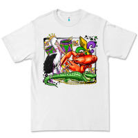 White mardi gras pelican crawfish crocodile Premium Tee - OliviaCreatesArt