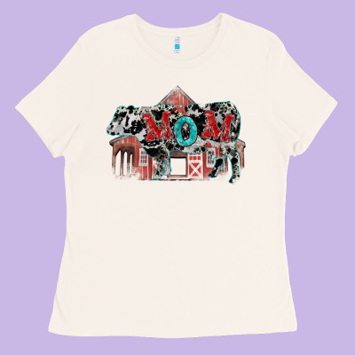Mom Cow Mother's Day Ladies Tee Designed By Fadigitalartstudio