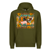 Army Green Fall Coop Animals Premium Hoodie - Artiststas