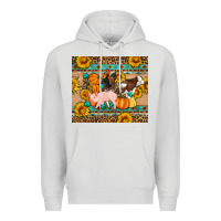 Dove Grey Fall Coop Animals Premium Hoodie - Artiststas