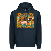 Navy Fall Coop Animals Premium Hoodie - Artiststas