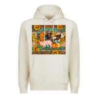 Oatmeal Heather Fall Coop Animals Premium Hoodie - Artiststas