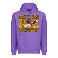 Purple Fall Coop Animals Premium Hoodie - Artiststas