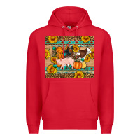 Red Fall Coop Animals Premium Hoodie - Artiststas
