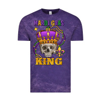 Cloud Purple skull mardi gras king Vintage Tee - FaDigitalArtStudio