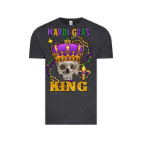 Vintage Black skull mardi gras king Vintage Tee - FaDigitalArtStudio