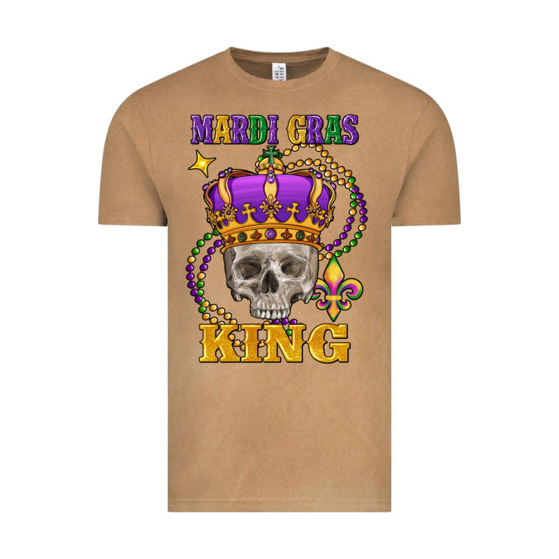 Skull Mardi Gras King Vintage Tee by FaDigitalArtStudio | Teevron