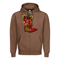 Chestnut Christmas boots Zipper Hoodie - JahusDesignShop