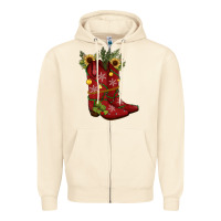 Sandshell Christmas boots Zipper Hoodie - JahusDesignShop