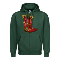 Sports Green Christmas boots Zipper Hoodie - JahusDesignShop
