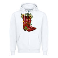 White Christmas boots Zipper Hoodie - JahusDesignShop