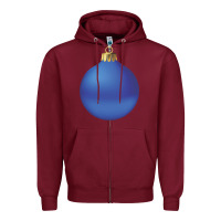 Burgundy christmas ornament 2 Zipper Hoodie - artisFamous