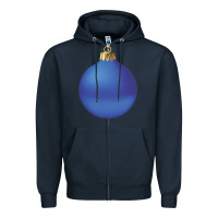 Navy christmas ornament 2 Zipper Hoodie - artisFamous