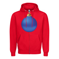 Red christmas ornament 2 Zipper Hoodie - artisFamous