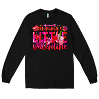 Black Mommy's Little Valentine Long Sleeve Tee - CowhideDigitalArt