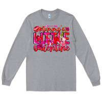 Heather Grey Mommy's Little Valentine Long Sleeve Tee - CowhideDigitalArt