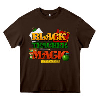 Chocolate Brown Black Teacher magic Heavy Core Tee - HowdyJamesFarm