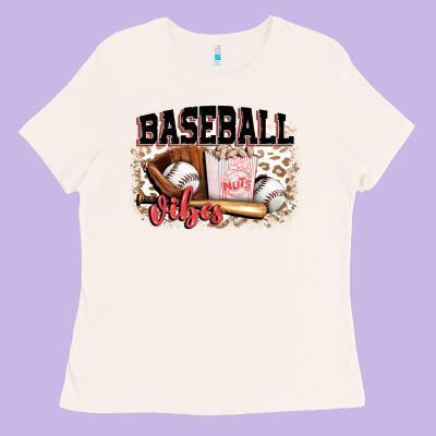 Baseball Vibes Ladies Tee Designed By Fadigitalartstudio