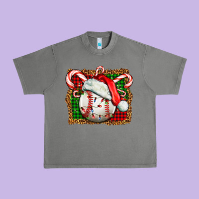 Baseball Christmas Urban Heavy Tee Designed By Fadigitalartstudio