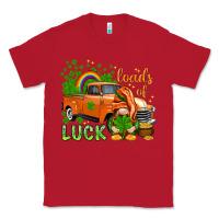 Red St. Patrick's Loads of luck with gnome Classic Tee - HowdyJamesFarm