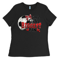 Black little sister biggest fan soccer Ladies Tee - FaDigitalArtStudio