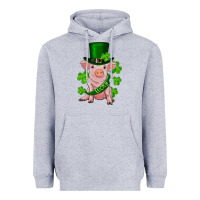 Heather Grey st. patrick's day lucky baby pig Heavyweight Hoodie - RanaPortraitStore