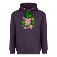 Plum st. patrick's day lucky baby pig Heavyweight Hoodie - RanaPortraitStore
