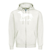 Oatmeal Heather Doxie Low Life Zipper Hoodie - artisFamous