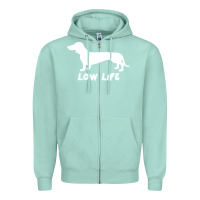 Seafoam Doxie Low Life Zipper Hoodie - artisFamous
